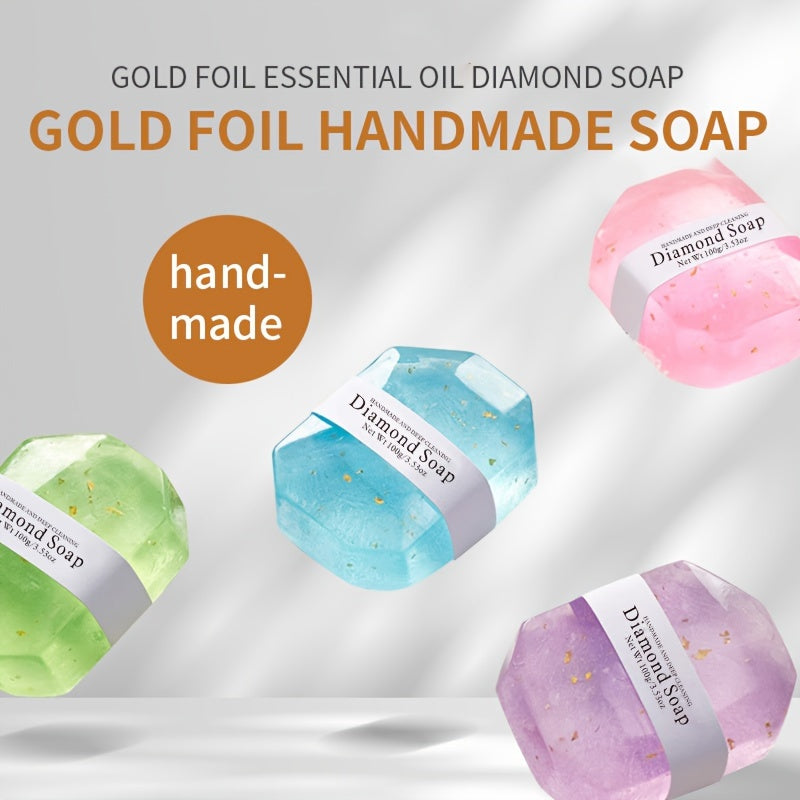 100g Luxurious Golden Foil Rhombic Perfume Soap