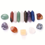 14pcs Chakra Stone Beads Kit - Natural Healing Crystals for Reiki, Chakra Balancing &amp; Decor