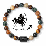 1pc Unique Zodiac Sign Link Bracelet for Men and Women - Adjustable Cancer, Virgo, Leo, Libra Bangle