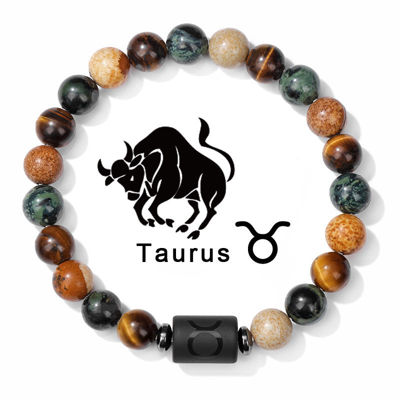 1pc Unique Zodiac Sign Link Bracelet for Men and Women - Adjustable Cancer, Virgo, Leo, Libra Bangle