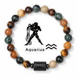 1pc Unique Zodiac Sign Link Bracelet for Men and Women - Adjustable Cancer, Virgo, Leo, Libra Bangle