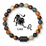 1pc Unique Zodiac Sign Link Bracelet for Men and Women - Adjustable Cancer, Virgo, Leo, Libra Bangle