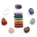 14PCS Natural Stone Set - 7 Chakra Reiki Healing Gemstones for Balance  Decoration