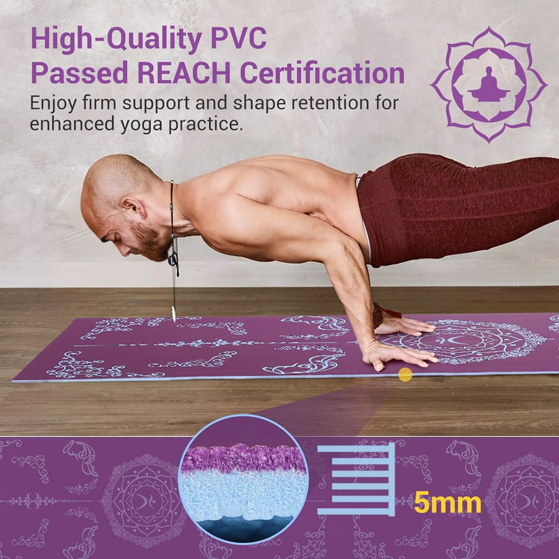 Premium Foldable Yoga Mat – Non-Slip, Portable, and Ultra-Comfortable