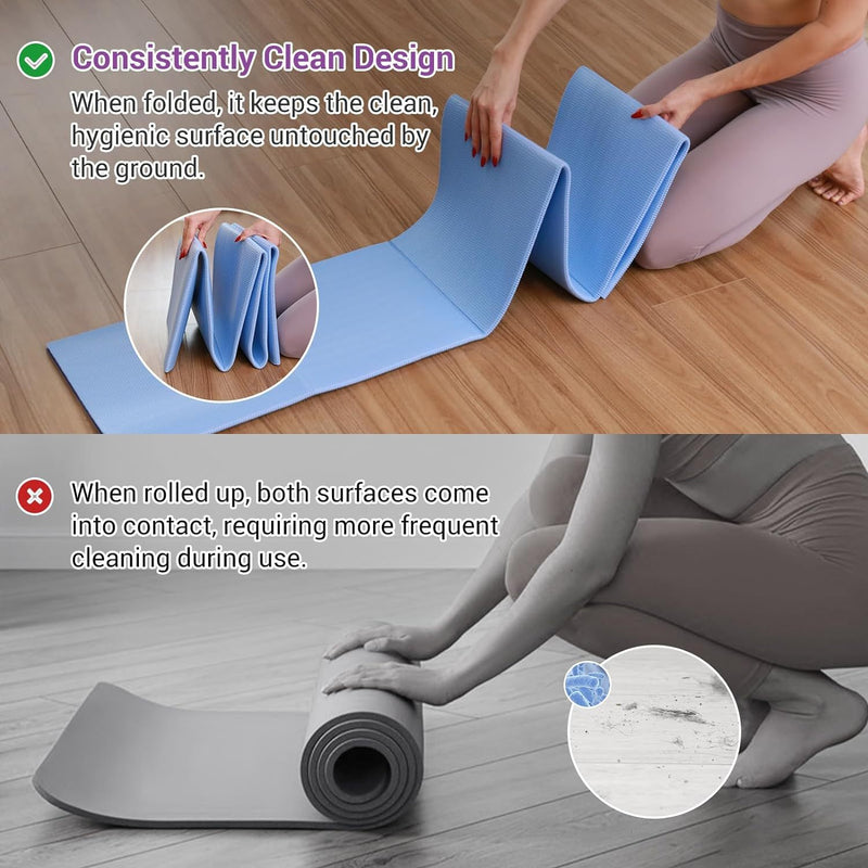 Premium Foldable Yoga Mat – Non-Slip, Portable, and Ultra-Comfortable