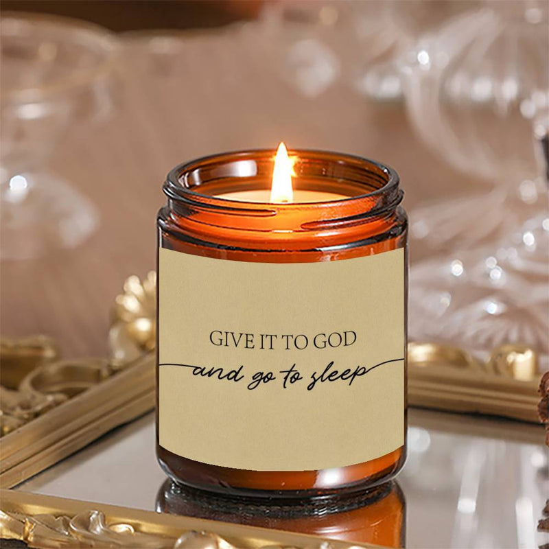 Give It To God And Go To Sleep" Lavender Scented Soy Wax Candle