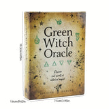 Green Witch Oracle Cards - 42 Card Fortune Telling Tarot Deck for Fun, Family Parties, and Entertainment