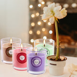 20 Colorful Glass Cups with Aromatherapy Candles and Long-Lasting Fragrance for Hand Gifts