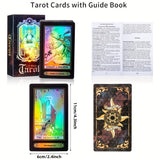 Black King Tarot Cards Set with Cloth, Energy Stones & More - Complete Divination Game for Beginners to Experts