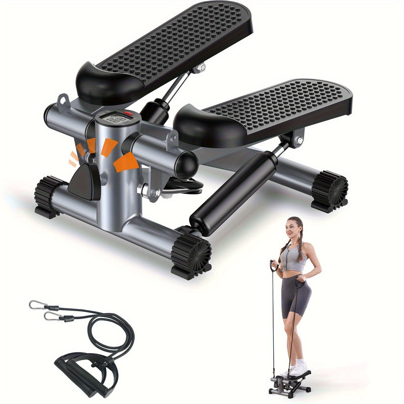 Compact Hydraulic Stepper with Resistance Bands – Home Exercise Machine for Men & Women | 350-400 lb Capacity | Calorie Counter | Ideal Christmas Gift | Pre-Black Friday Deals**