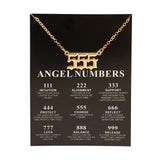 New Trendy Fashion Alloy Gold Color Lucky Angel Numbers Wish 777 Pendant Necklace for Women Girl Gift Birthday Jewelry Dropship