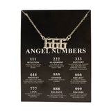 New Trendy Fashion Alloy Gold Color Lucky Angel Numbers Wish 777 Pendant Necklace for Women Girl Gift Birthday Jewelry Dropship