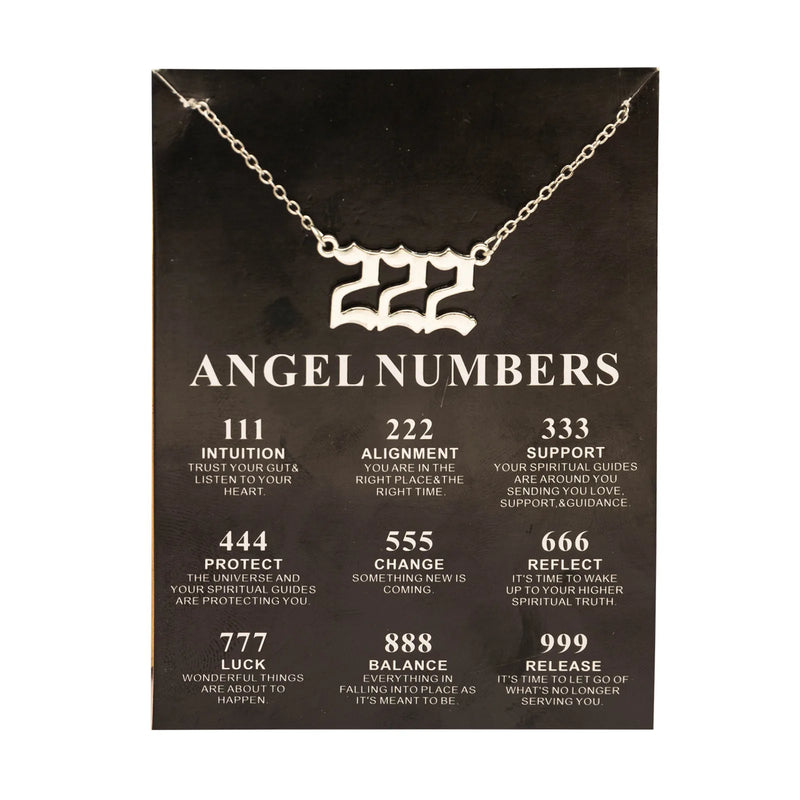 New Trendy Fashion Alloy Gold Color Lucky Angel Numbers Wish 777 Pendant Necklace for Women Girl Gift Birthday Jewelry Dropship