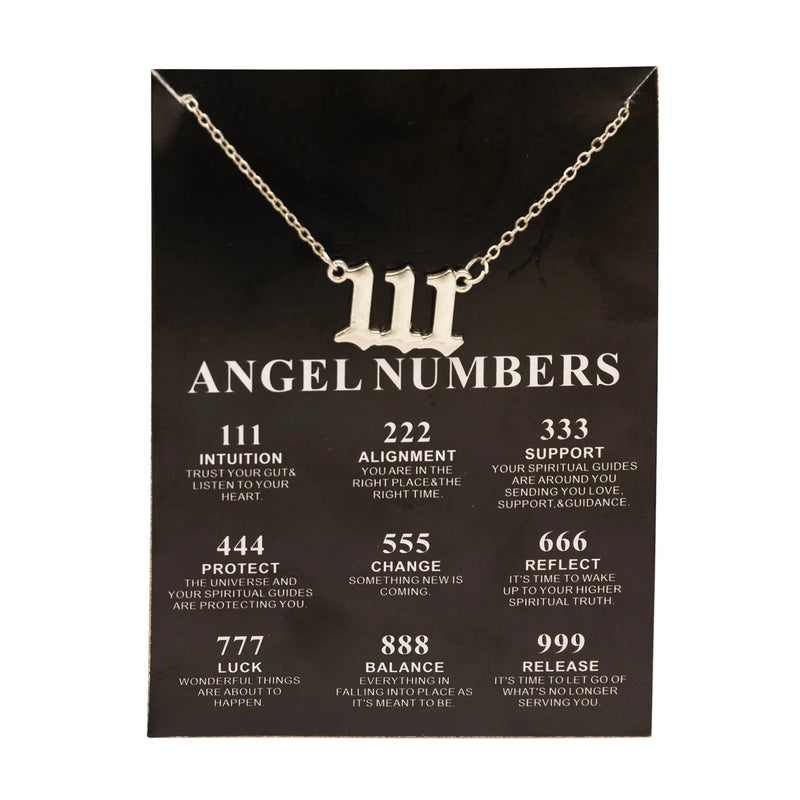 New Trendy Fashion Alloy Gold Color Lucky Angel Numbers Wish 777 Pendant Necklace for Women Girl Gift Birthday Jewelry Dropship