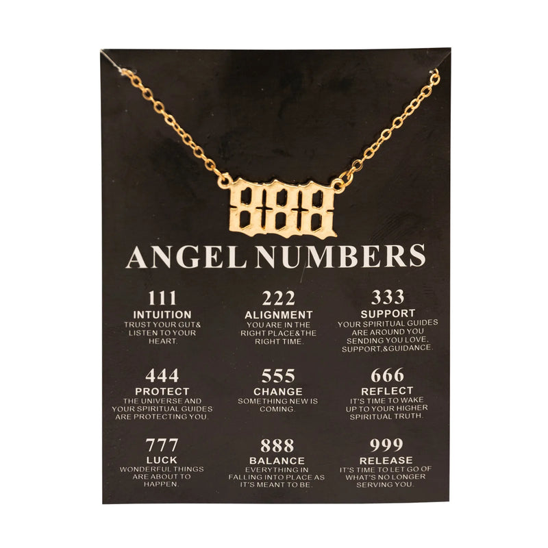 New Trendy Fashion Alloy Gold Color Lucky Angel Numbers Wish 777 Pendant Necklace for Women Girl Gift Birthday Jewelry Dropship