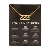 New Trendy Fashion Alloy Gold Color Lucky Angel Numbers Wish 777 Pendant Necklace for Women Girl Gift Birthday Jewelry Dropship