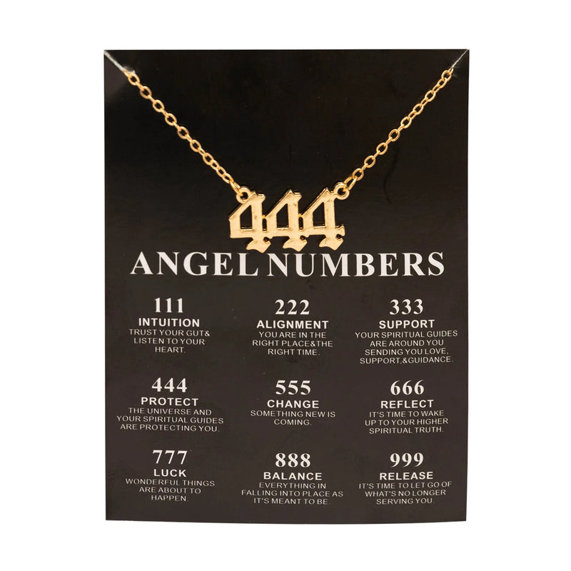 New Trendy Fashion Alloy Gold Color Lucky Angel Numbers Wish 777 Pendant Necklace for Women Girl Gift Birthday Jewelry Dropship