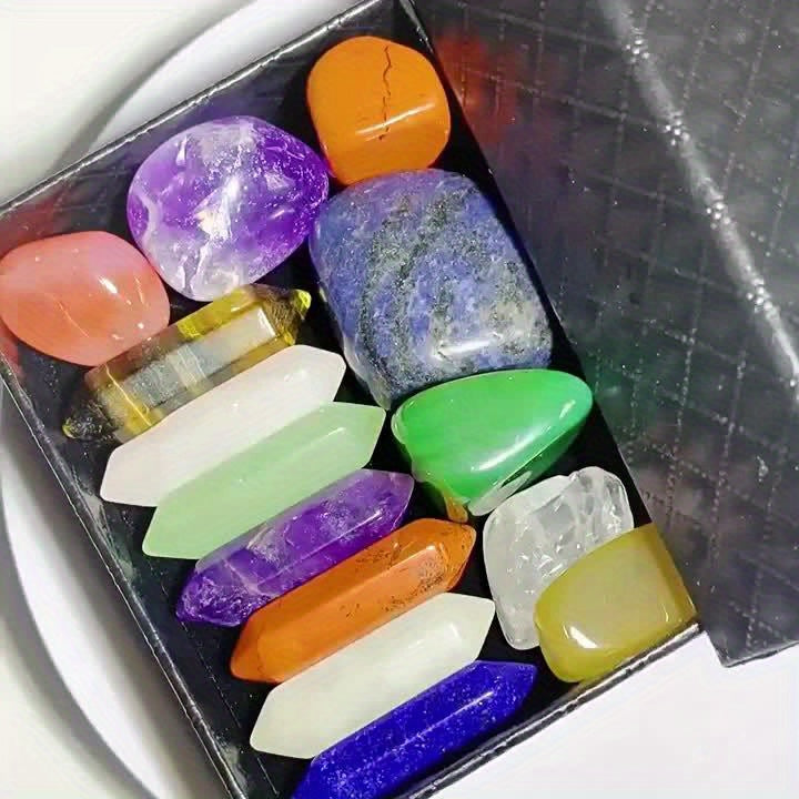 14pcs Chakra Stone Beads Kit - Natural Healing Crystals for Reiki, Chakra Balancing &amp; Decor