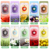 20 Colorful Glass Cups with Aromatherapy Candles and Long-Lasting Fragrance for Hand Gifts