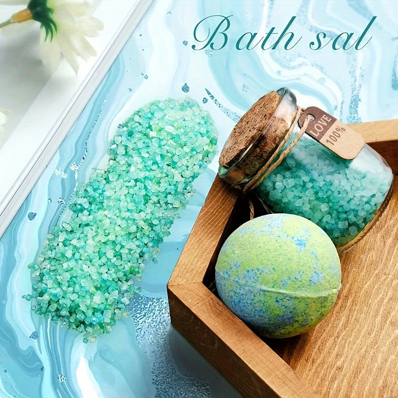 Creative Gift Box Spa Bath Set – Luxurious Bath Bombs, Bath Salts, Soap Bar- Candles for Relaxation