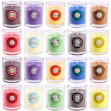 20 Colorful Glass Cups with Aromatherapy Candles and Long-Lasting Fragrance for Hand Gifts